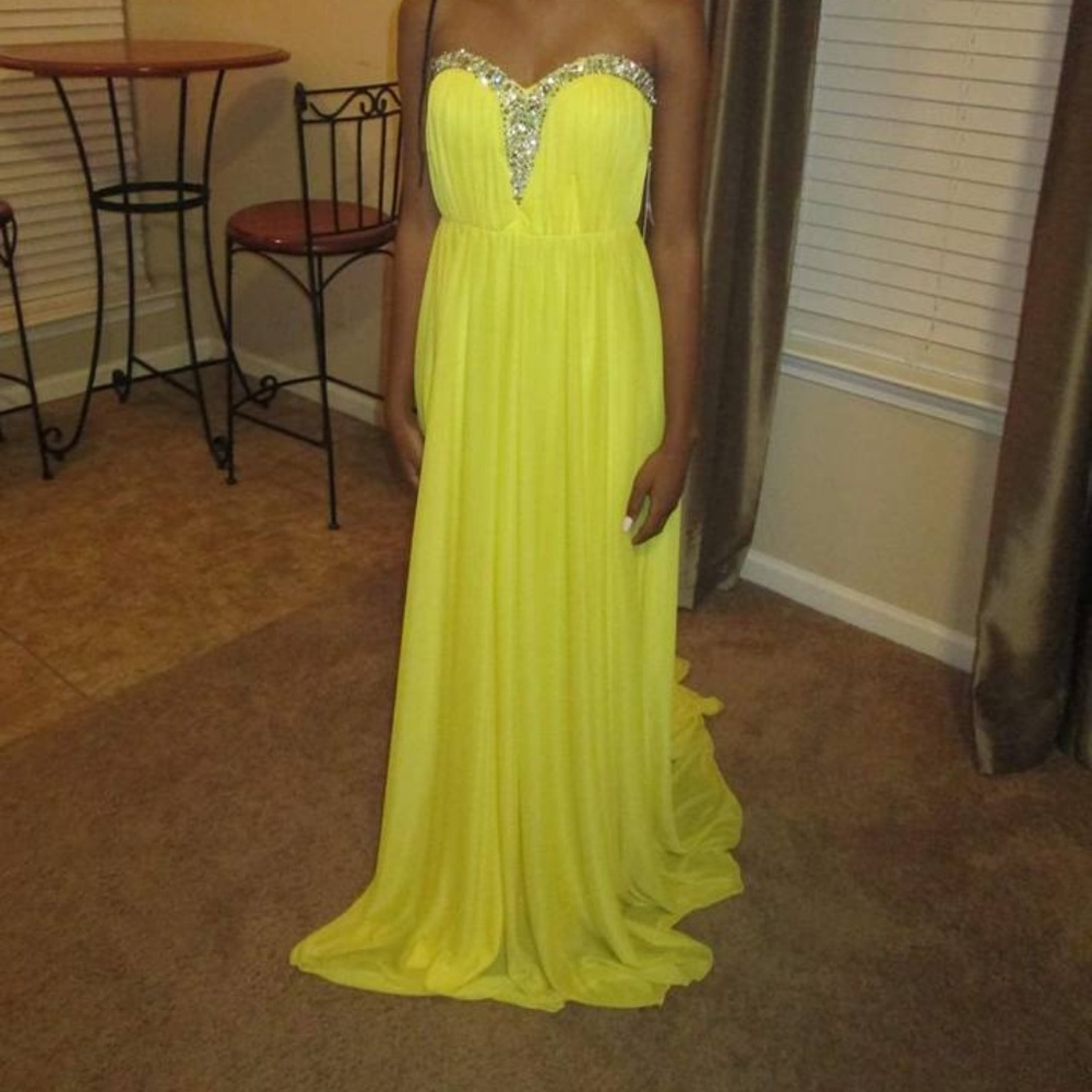 Yellow formal or prom dress
